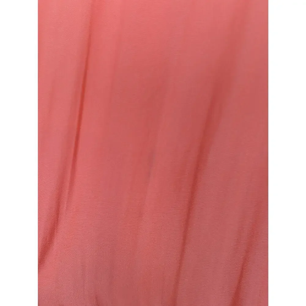 Ramy Brook Edenn Midi Dress Tiered Smocked Boho Keyhole Coral Pink Orange Size S